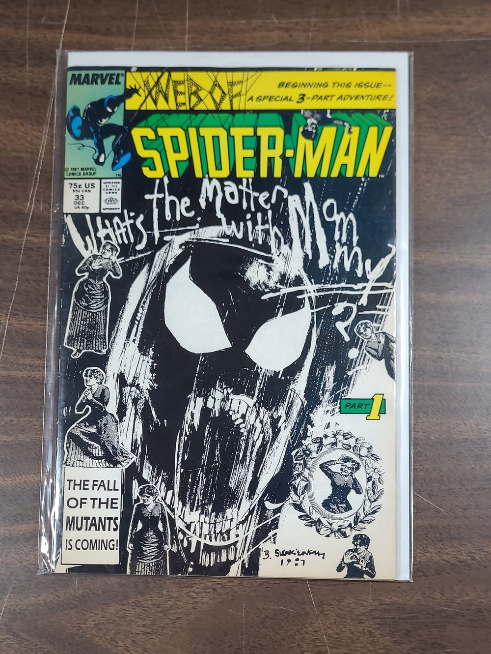 Marvel Web of Spider-Man Comic Book #33 December 1987